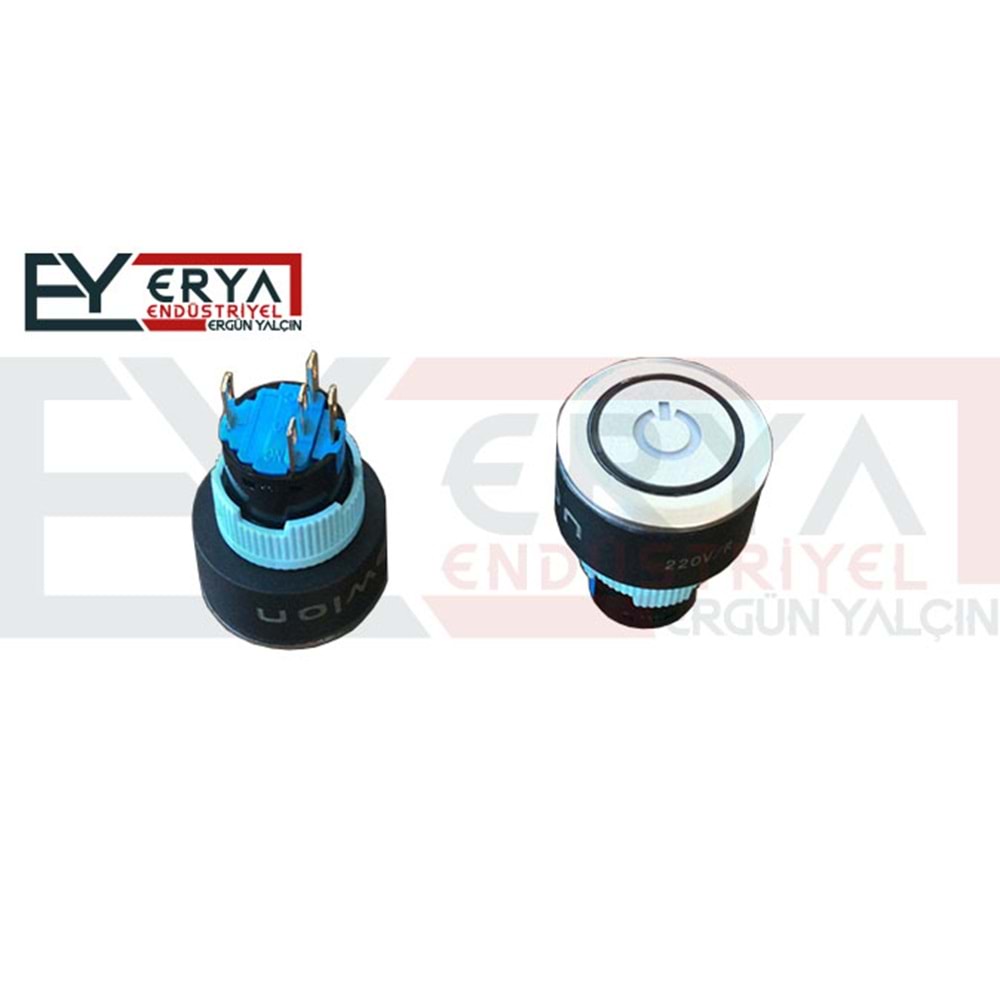 KRİSTAL LEDLİ KALICI BUTON 16-22MM